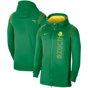 Men's Nike Green Oregon Ducks 2021 Sideline Performance Full-Zip Hoodie Size S